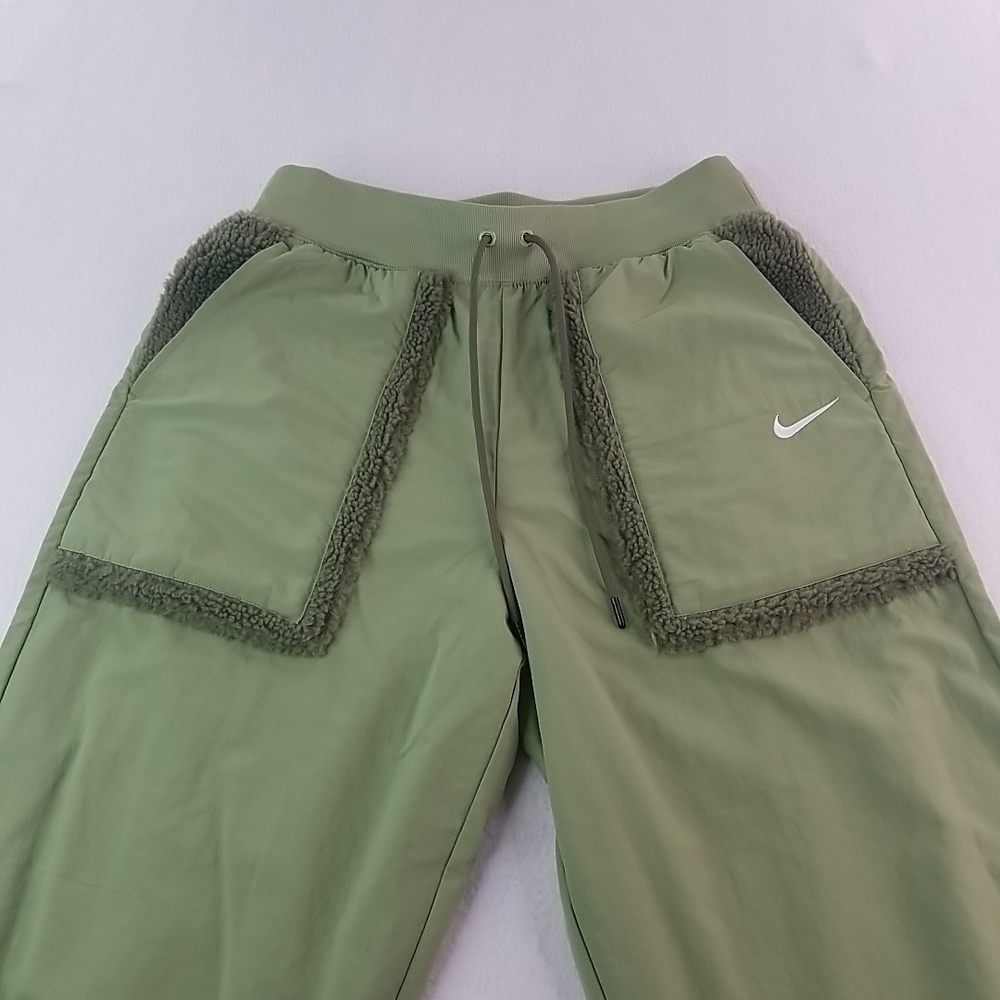 Nike Women High Waisted Joggers Olive Green Pocket Sweatpants Athletic M - Picture 13 of 16